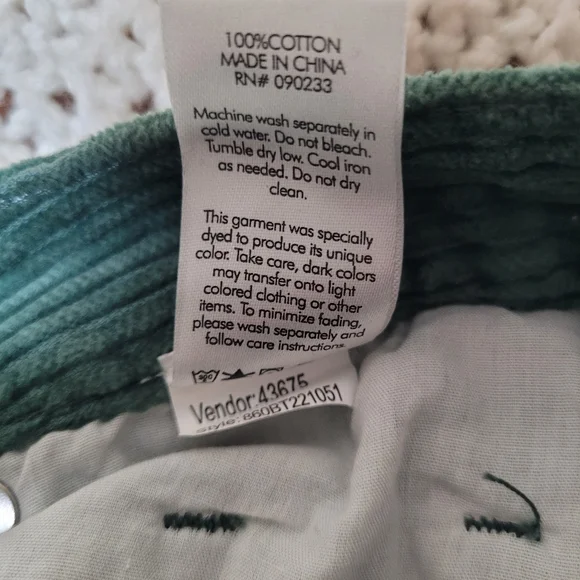 ❤️Pacsun 90s Boyfriend Embroidered Corduroy Jeans 24/31 - Picture 10 of 14